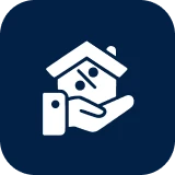 House in hand icon