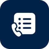 Telephone and list graphic design.